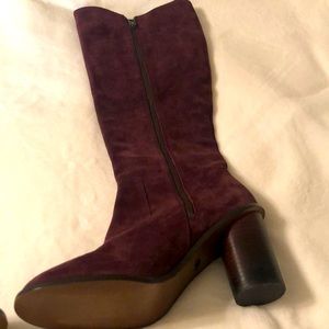 Coach Suede purple boots